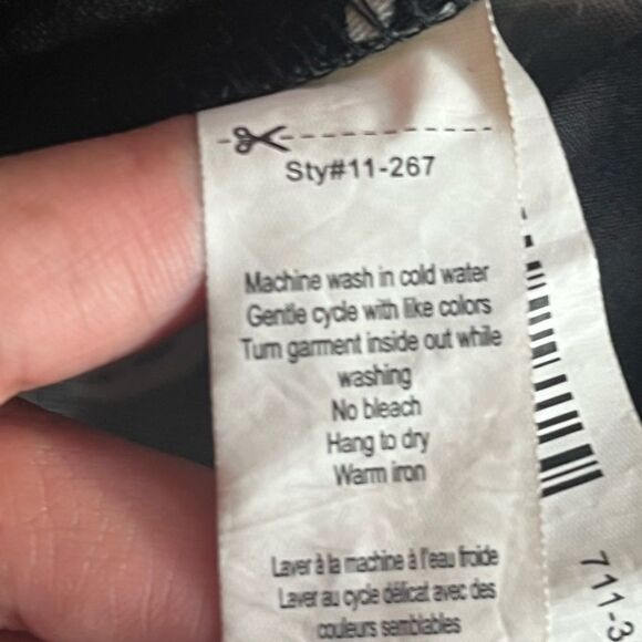 London Women's Size Large Floral Print Black Skinny Pants​​​​ - Picture 6 of 10